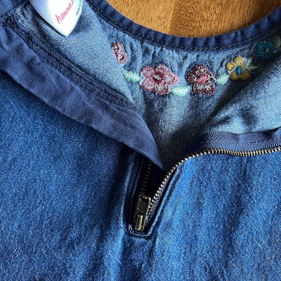 Hanna Andersson embroidered peplum top 130 - Picture 6 of 6